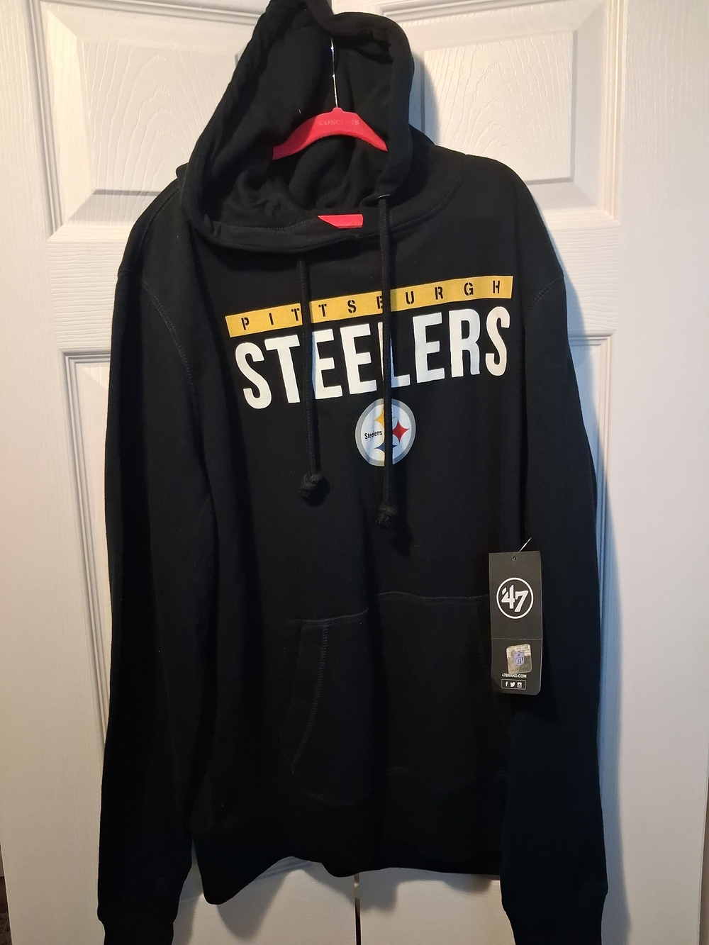 47 Pittsburgh Steelers Black Pullover Hoodie